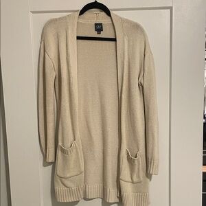 GAP Women's Beige Open-Front Cardigan